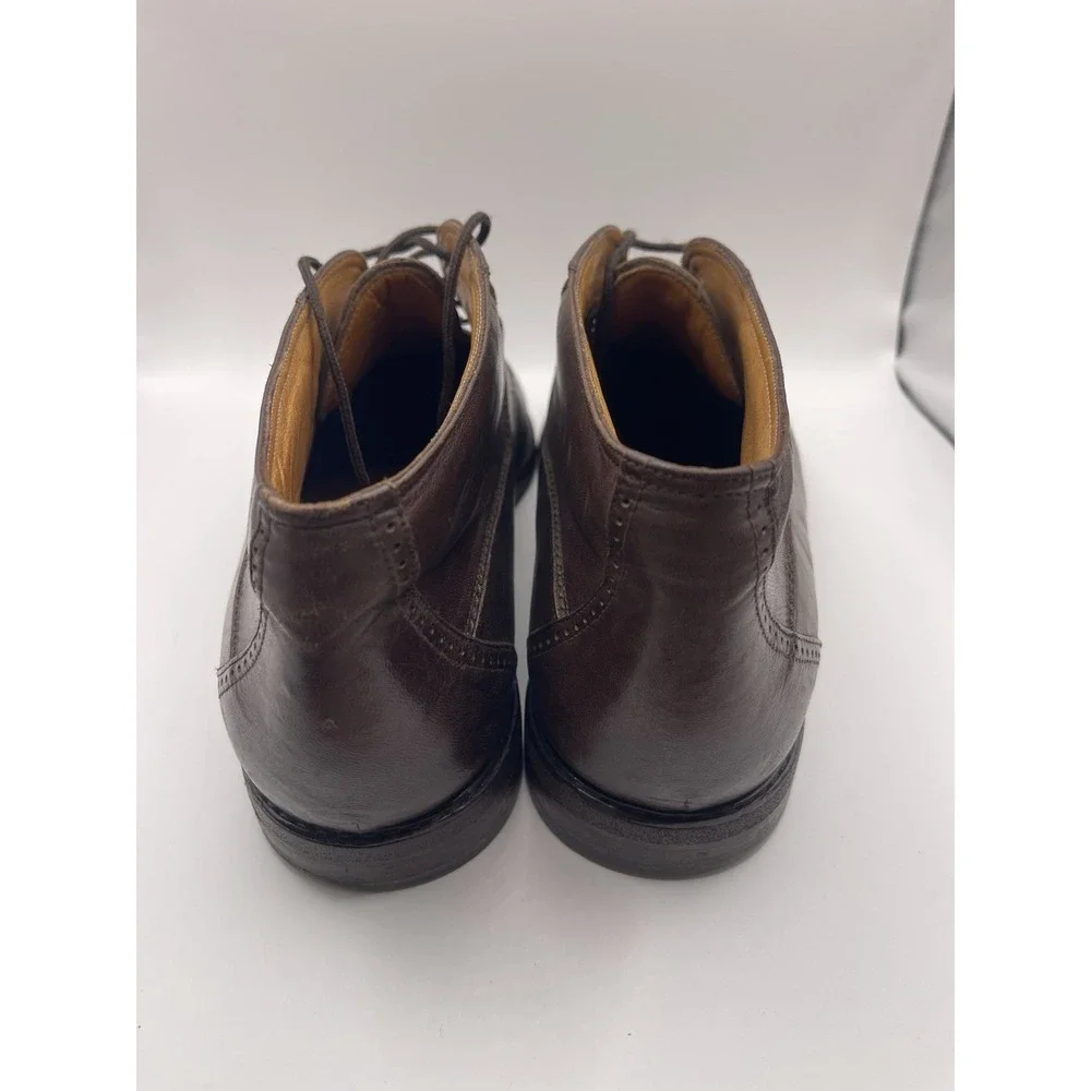 VINTAGE BALLY SHEFFIELD HIGH‎ TOP MEN'S SHOE - BROWN size 9 Bin E